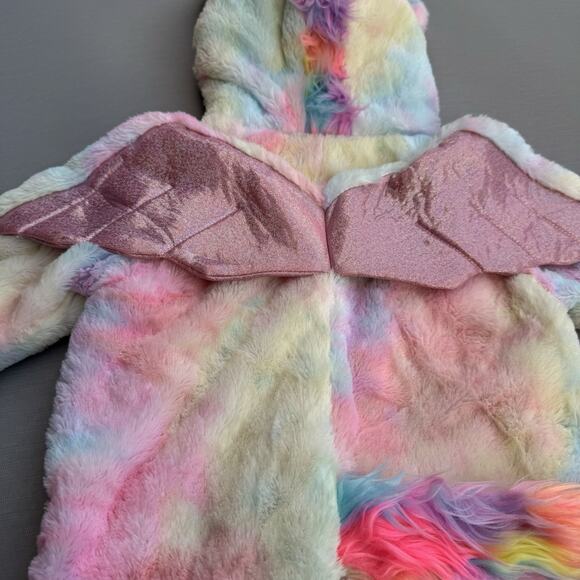 Toddler Unicorn Costume 18-24 mos Pattern Wings Tail One Piece Halloween - Picture 5 of 8
